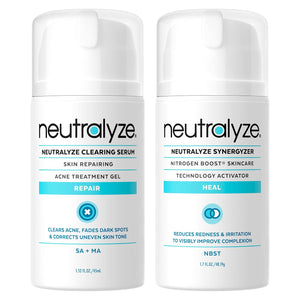 Moderate to Severe Acne Treatment Kit - Maximum Strength 3 Step System with 2% Salicylic Acid, 2% Mandelic Acid & Nitrogen Boost Skincare Technology - Acne Medication for Teens & Adults (90+ Day)