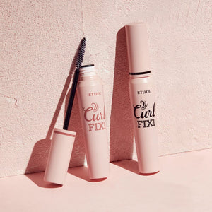 ETUDE Curl Fix Mascara #1 Black | A curl fix mascara that keeps fine eyelashes powerfully curled up for 24 hours by ETUDE's own Curl 24H Technology, Korean Makeup, Kbeauty, Perfect for Gift