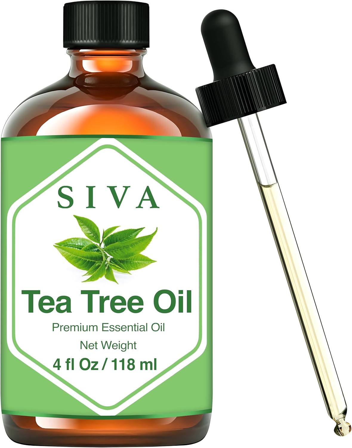 Siva Rosemary Essential Oil - 4 Fl Oz – Natural Rosemary Oil - for Diffuser, Face, Skin Care, Aromatherapy, Hair Care, Scalp and Body Massage - with Dropper