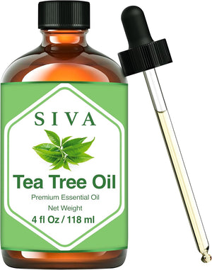 Siva Rosemary Essential Oil - 4 Fl Oz – Natural Rosemary Oil - for Diffuser, Face, Skin Care, Aromatherapy, Hair Care, Scalp and Body Massage - with Dropper