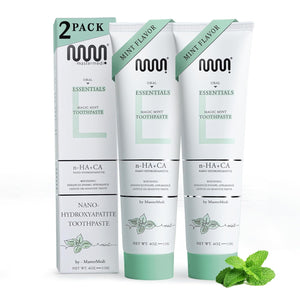 MasterMedi Fluoride Free Nano Hydroxyapatite Toothpaste to Help Remineralizing, Sensitive Teeth, Antiplaque, Whitening. SLS Free, Dentist Recommended – Magic Mint (4 Ounce)
