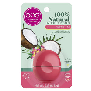 eos 100% Natural & Organic Lip Balm- Sweet Mint, Dermatologist Recommended, All-Day Moisture, Made for Sensitive Skin, Lip Care Products, 0.25 oz