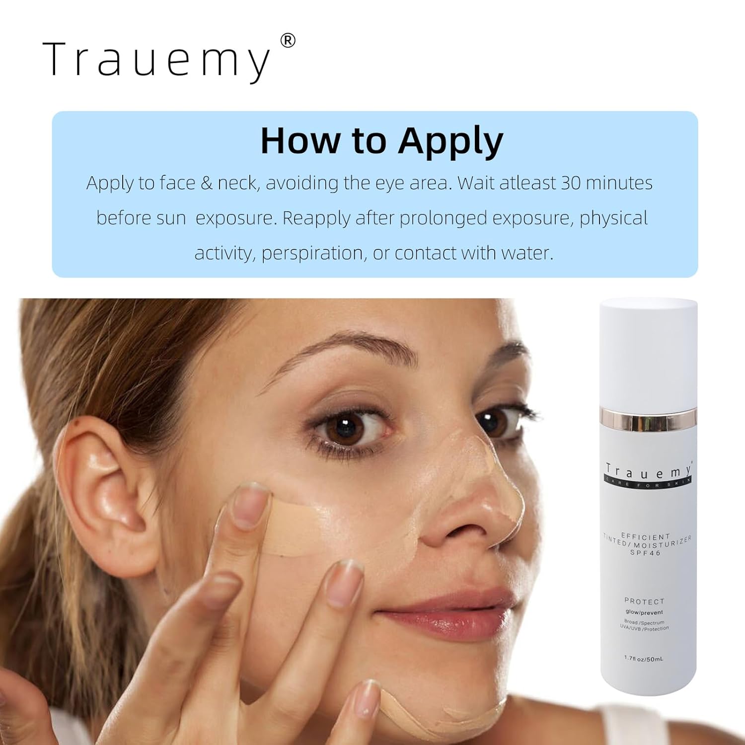 Hydrating Skin Care & Face Moisturizer & Anti-Aging Face Sunscreen SPF 46 - Chemical BB Cream, Water-Resistant, Matte Tinted - 1PACK (1.7 oz)