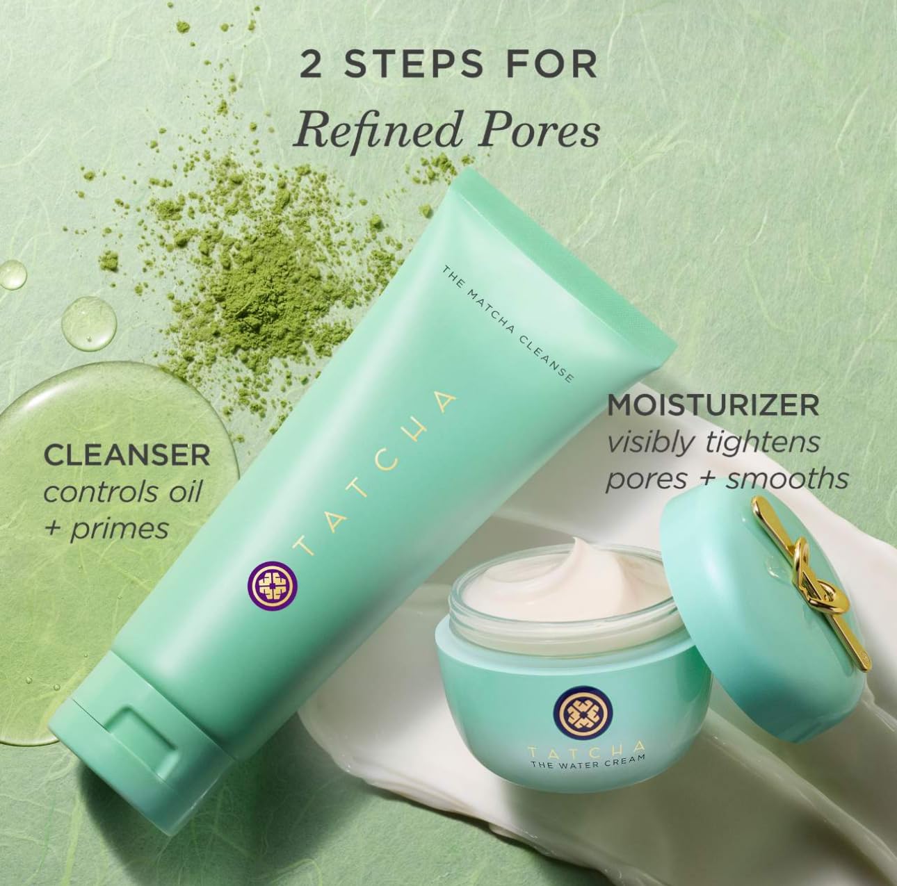 TATCHA The Water Cream | Cream Moisturizer for Face, Optimal Hydration For Pure Poreless Skin
