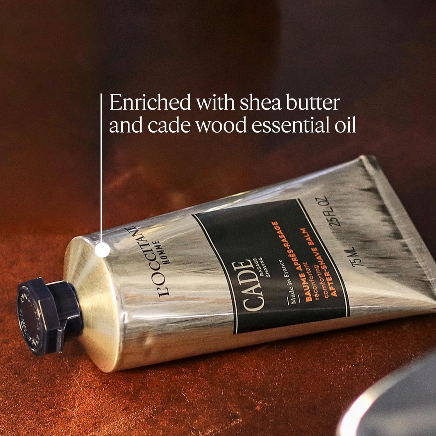 L'OCCITANE Soothing and Moisturizing After Shave Balm, 2.5 Fl Oz: Hydrate Skin, Reduce Feelings of Irritation, Soothe After Shave, Made in France, Vegan, Best in Grooming