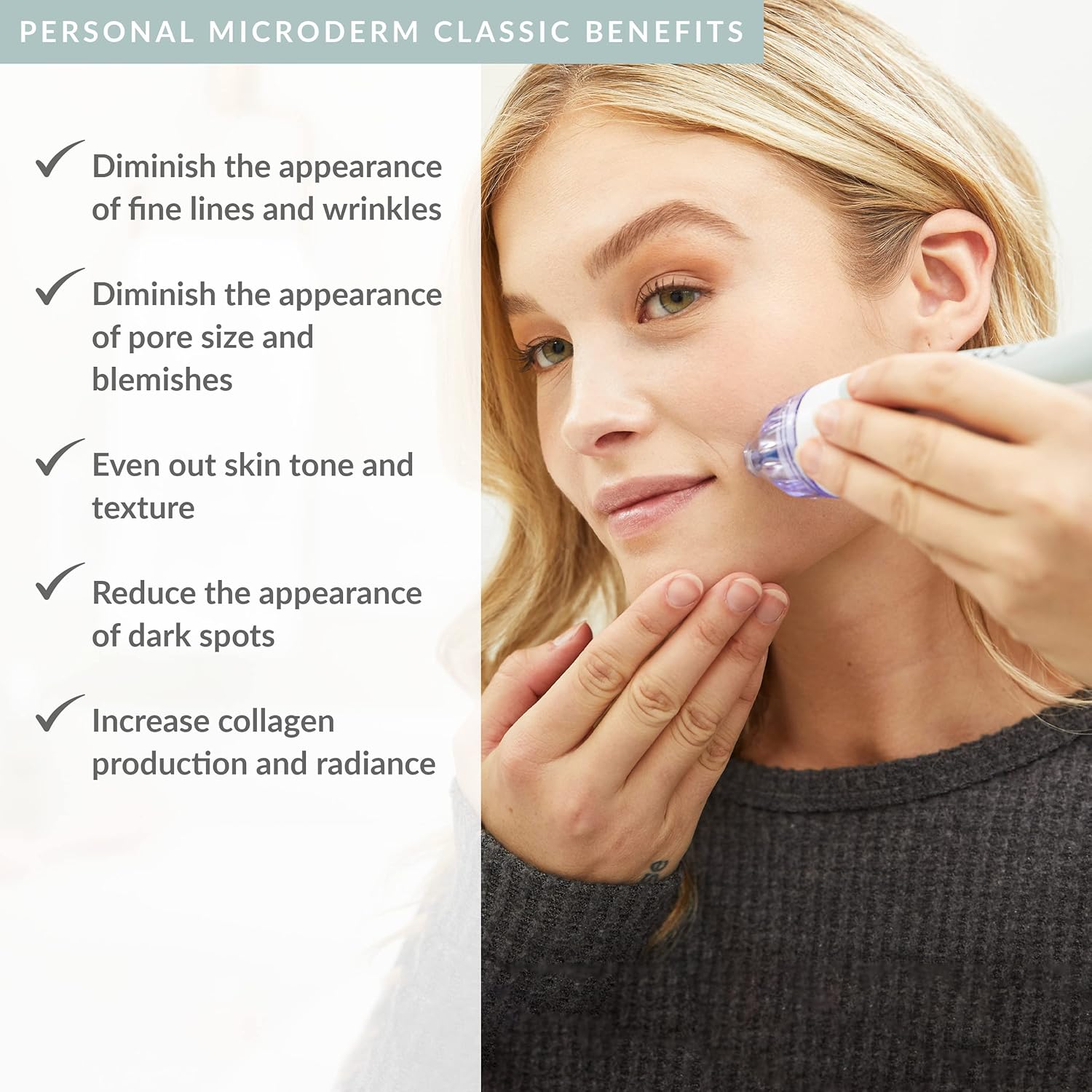 PMD Personal Microderm Classic - At-Home Microdermabrasion Machine with Kit for Face & Body