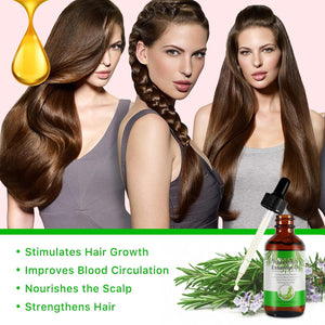 Pure Organic Rosemary Essential Oils, Hair Growth Scalp Oil for Dry Damaged Hair(2.02 Fl Oz)