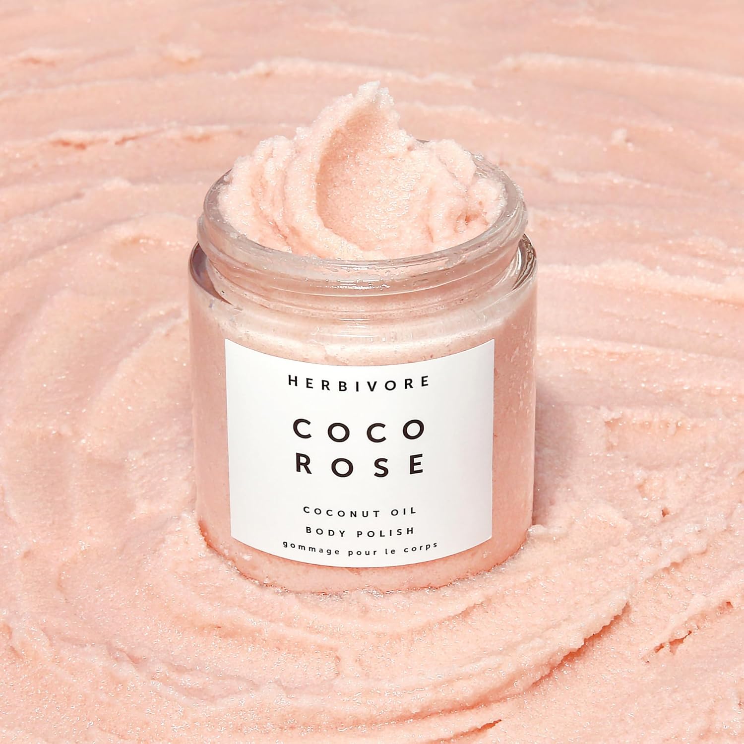 HERBIVORE In-Shower Moisturizer and Exfoliating Body Scrub with Virgin Coconut Oil and Shea Butter, Plant-based, Vegan, Cruelty-Free