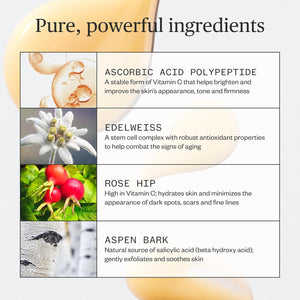 Ursa Major Natural Vitamin C Serum | Brightening Formula Revitalizes Dull Skin and Smooths Skin's Tone | Targets Wrinkles, Sagging and Loss of Firmness | Vegan, Non-Toxic, Cruelty-Free | 1 ounce