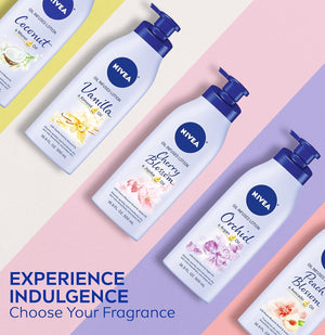 NIVEA Oil Infused Body Lotion, Vanilla and Almond Oil, Body Lotion for Dry Skin, 16.9 Fl Oz Pump Bottle