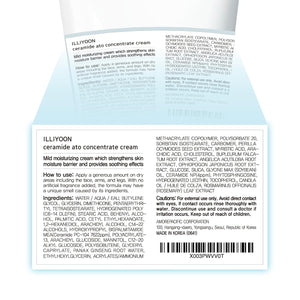 Illiyoon Ceramide Ato Concentrate Cream | Moisturizer for Dry & Sensitive Skin, 100hr Lasting Hydration, For Face & Body, Gentle for Infants, Moisture Barrier Repair, Vegan Certified, 6.76 fl.oz.