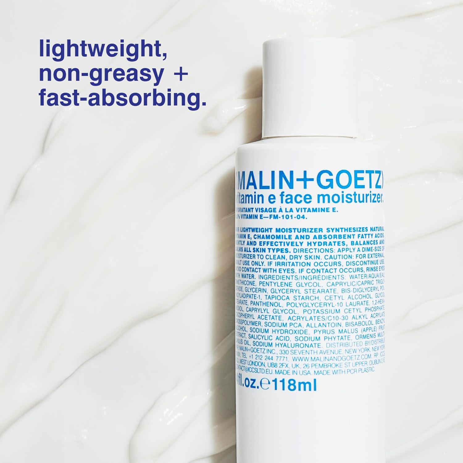 Malin + Goetz Vitamin E Face Moisturizer for Women & Men, 8.5 Fl. Oz. – Hydrating Face Cream, Face Lotion for Dry Sensitive Skin, Vegan & Cruelty-Free