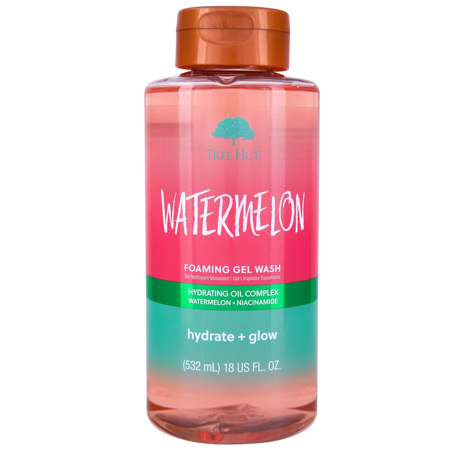 Tree Hut Watermelon Nourishing, Moisturizing & Hydrating Foaming Gel Wash, 18 oz.