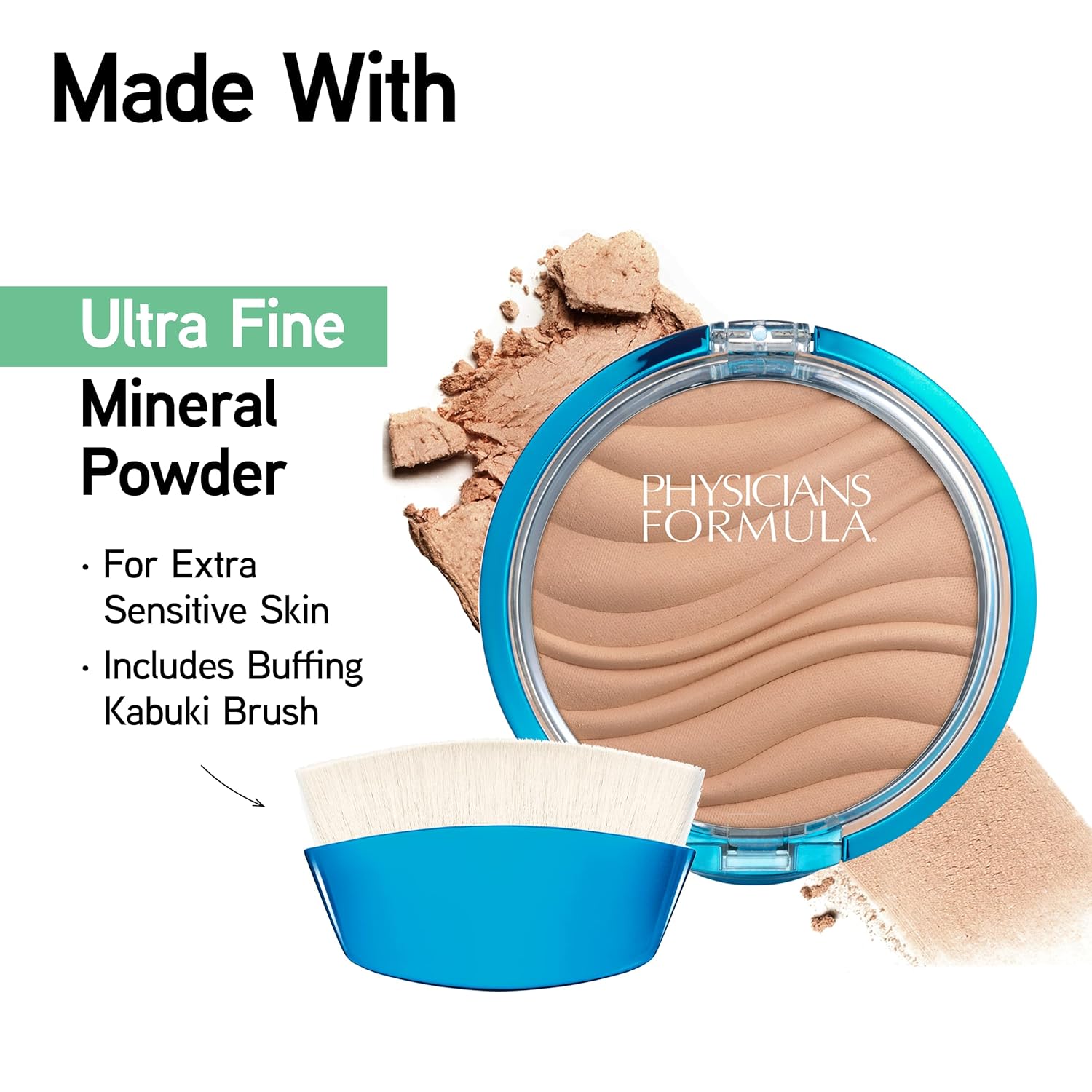 Physicians Formula Mineral Wear Talc-Free Mineral Airbrushing Pressed Powder Creamy Natural | Dermatologist Tested, Clinicially Tested
