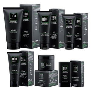 Tiege Hanley 90-Day Large Essential Skin Care Routine for Men (Level 1) - Smooth, hydrate, and protect your skin - Men's Skincare Set Includes Face Wash, Facial Scrub, & AM / PM Moisturizer's