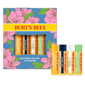 Burt's Bees Lip Balm - Pomegranate, Lip Moisturizer With Responsibly Sourced Beeswax, Tint-Free, Natural Origin Conditioning Treatment, 4 Tubes, 0.15 oz.