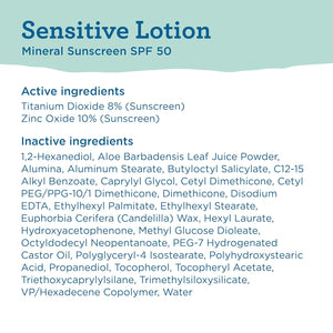 BLUE LIZARD Sensitive Mineral Sunscreen with Zinc Oxide 50+ Water Resistant UVAUVB Protection with Smart Cap Technology Fragrance Free, Sensitve, SPF 50 - - Tube, Unscented, 5 Fl Oz