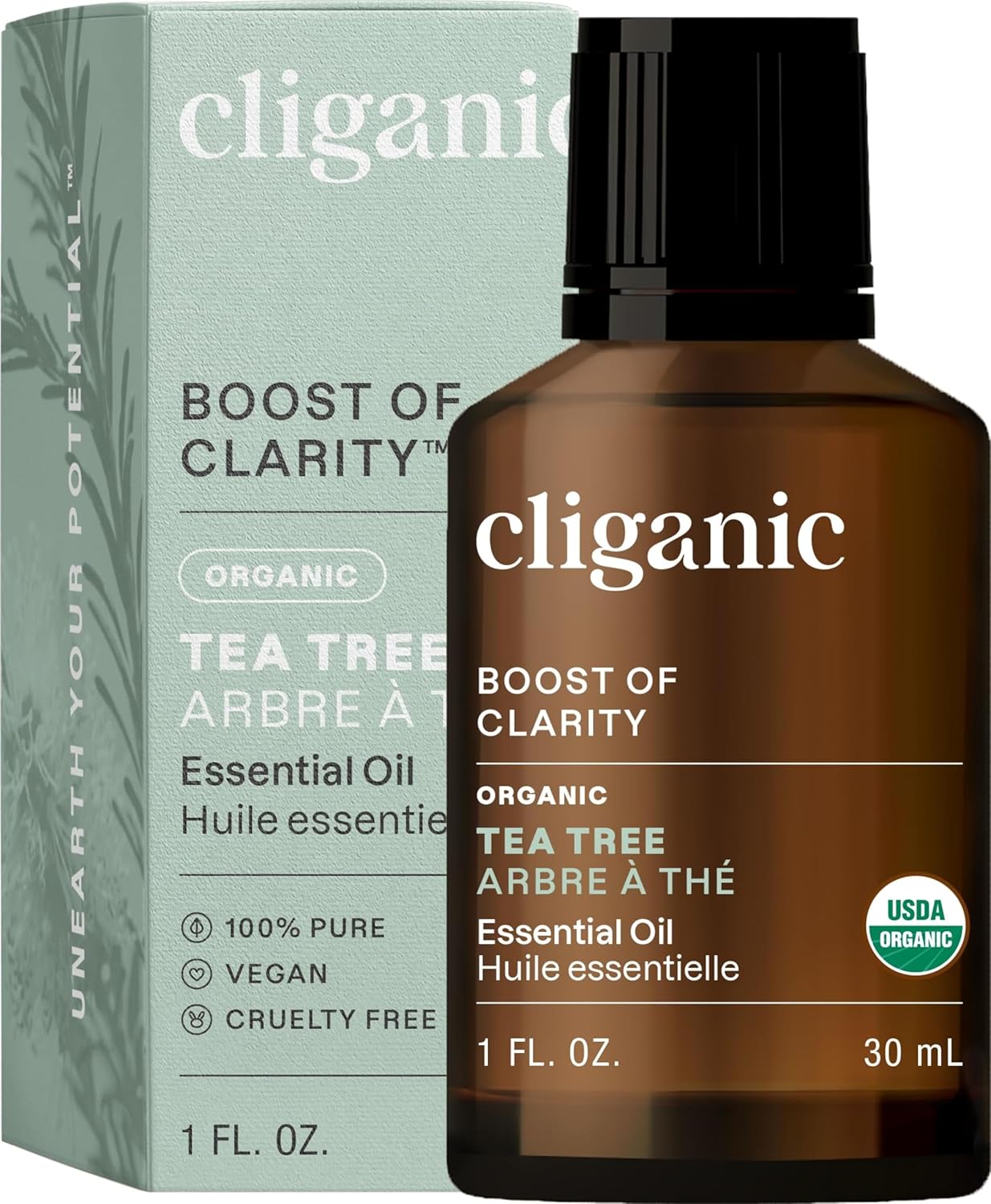Cliganic Organic Rosemary Essential Oil, 100% Pure Natural, for Hair, Skin, Aromatherapy | Non-GMO Verified (Packaging May Vary)