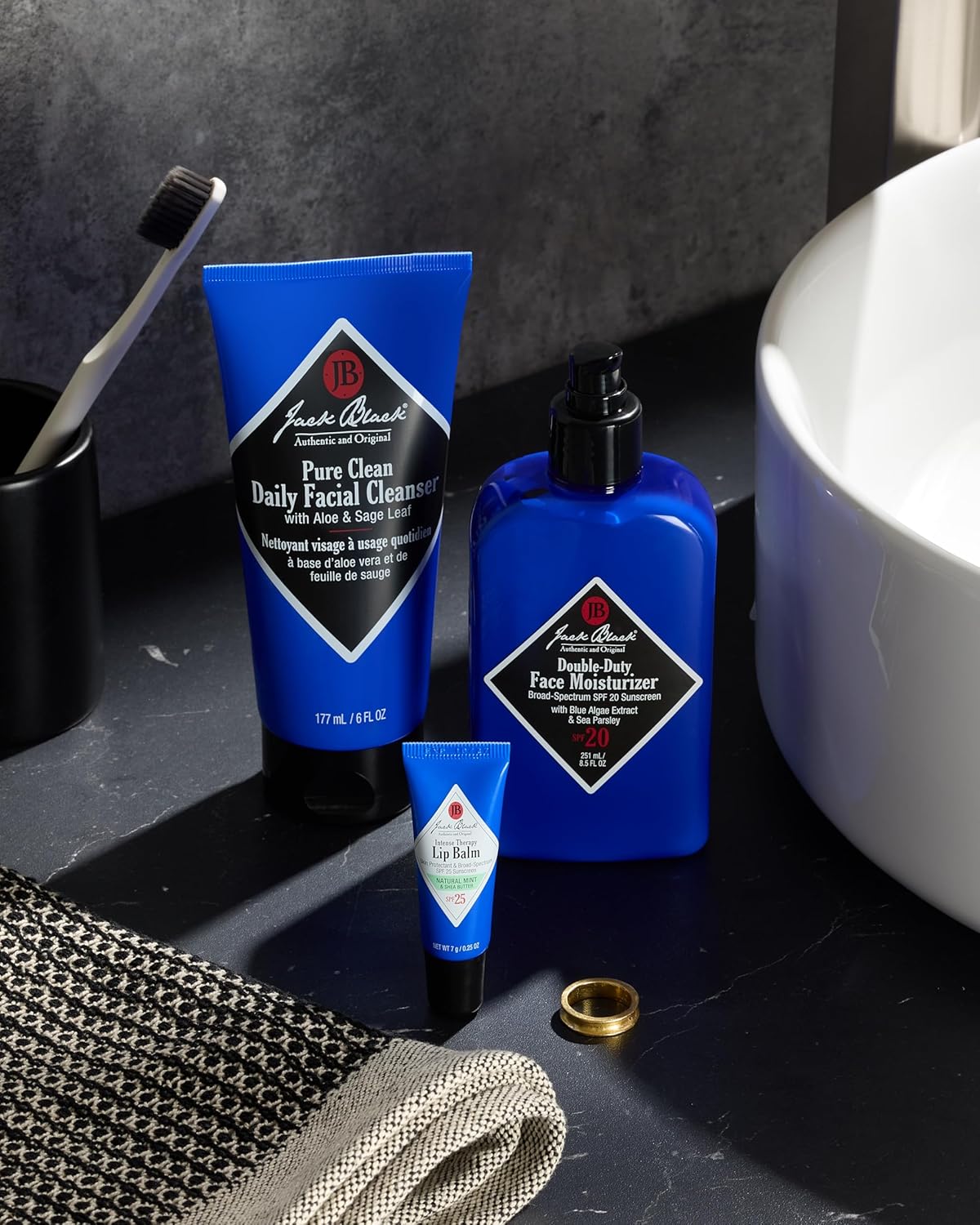 Jack Black Intense Therapy Lip Balm - Jack Black Lip Balm SPF 25 Sunscreen, SPF Lip Balm for Chapped Lips, Lip Sunscreen, Lip SPF, Lip Moisturizer for Dry Lips, Lip Balm with SPF, Lip Protection