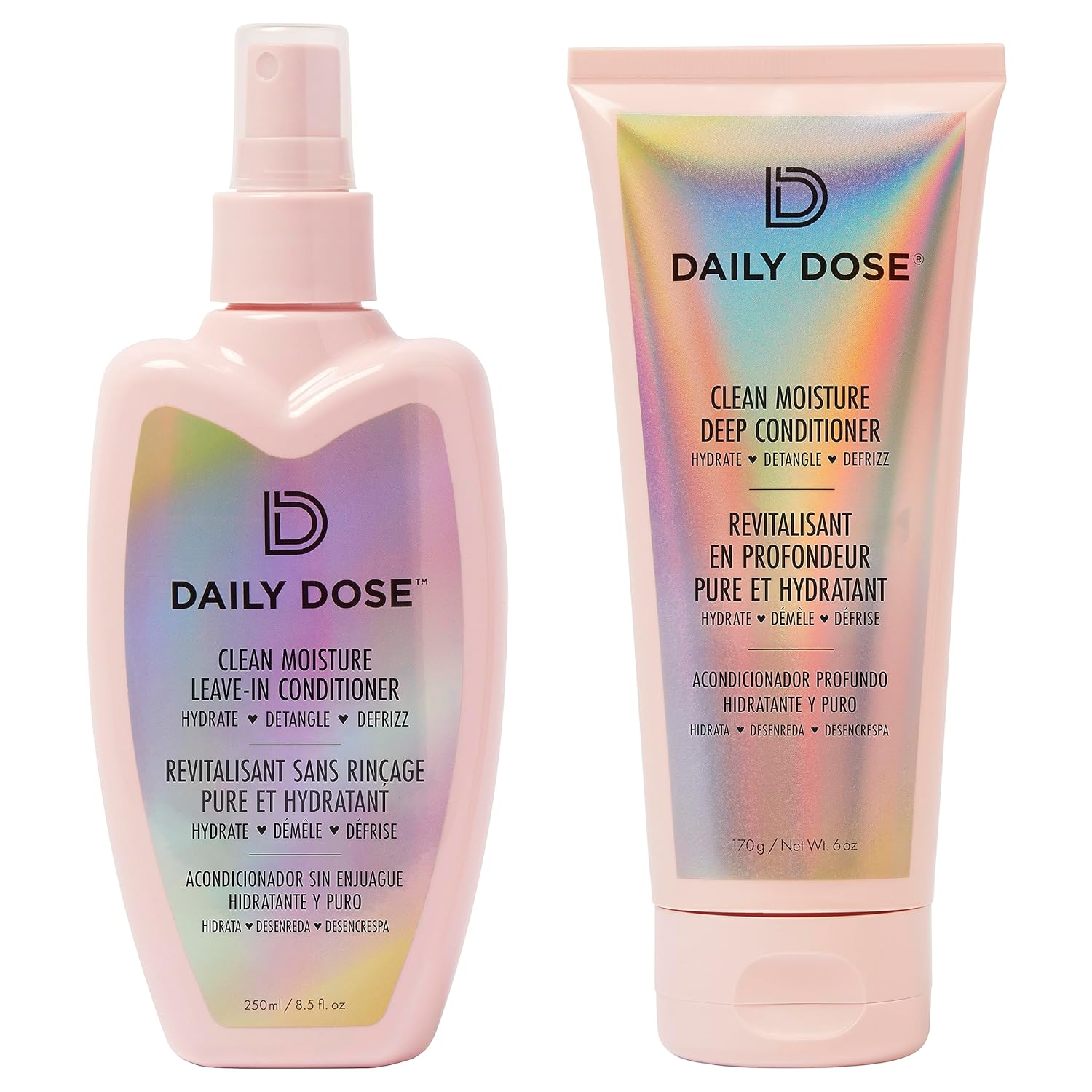 DAILY DOSE Leave-In Conditioner Spray - Detangles, Moisturizes & Eliminates Frizz, Lightweight Formula, Safe for All Hair Types, Paraben-Free, Vegan, Cruelty-Free, Award-Winning - 8.5 oz