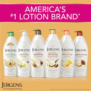 Jergens Hydrating Coconut Body Lotion, Hand and Body Moisturizer, Infused with Coconut Oil, Hydrates Dry Skin Instantly, Dermatologist Tested, 16.8 oz, Pack of 3