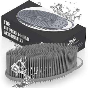 Avilana Silicone Body Scrubber – Dual-Sided Exfoliator for Men & Women, Gentle Loofah Alternative, Easy-to-Clean Silicone Shower Scrubber