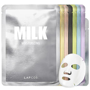 LAPCOS Collagen Sheet Mask, Firming Daily Face Mask with Collagen Peptides for Anti-Aging, Helps to Minimize Wrinkles, Restores Skin Elasticity & Firmness, Hydrating, Korean Beauty, 5-Pack