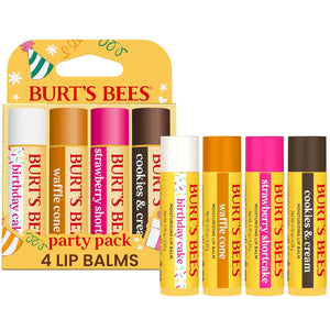 Burt's Bees Lip Balm - Pomegranate, Lip Moisturizer With Responsibly Sourced Beeswax, Tint-Free, Natural Origin Conditioning Treatment, 4 Tubes, 0.15 oz.