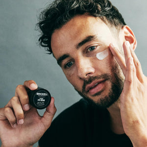 Brickell Men's Restoring Under Eye Cream for Men, Natural and Organic Anti Aging Eye Balm To Reduce Puffiness, Wrinkles, Dark Circles, Crows Feet and Under Eye Bags, 0.5 Ounce, Unscented