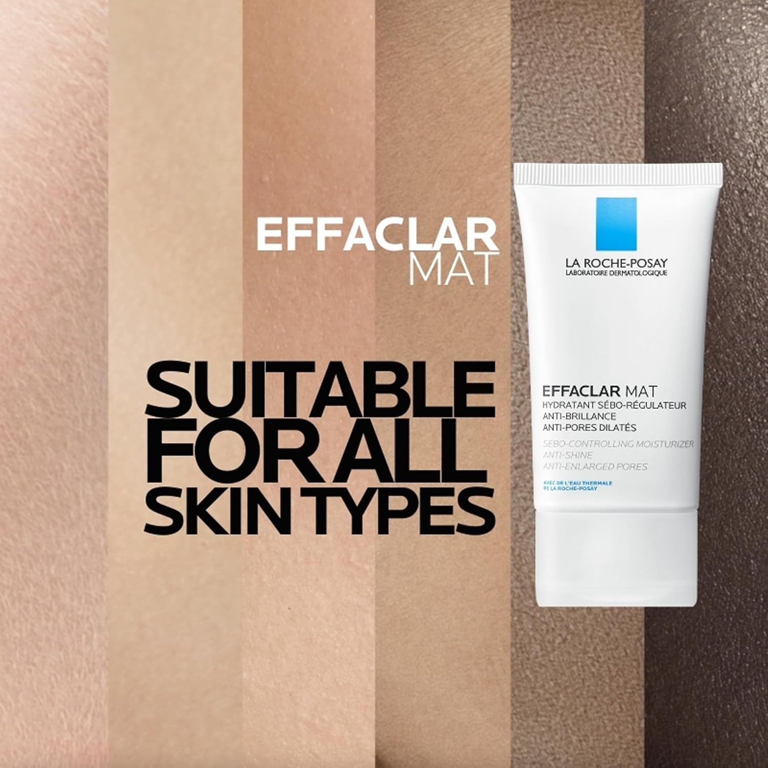 La Roche-Posay Effaclar Mat, Daily Moisturizer For Oily Skin, Visibly Reduces The Look Of Pores, Oil-Free Mattifying Moisturizer, Smooths Skin Texture, Non-Comedogenic & Dermatologist Tested
