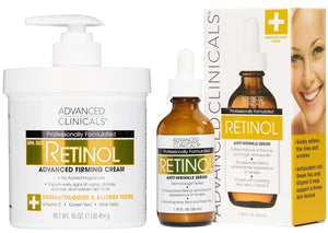 Advanced Clinicals Retinol Body Lotion & Face Moisturizer | Visible Anti Aging Skin Care Retinol Body Cream For Women & Men Targets Look Of Fine Lines, Wrinkles, & Crepe Looking Dry Skin, 16 Ounce