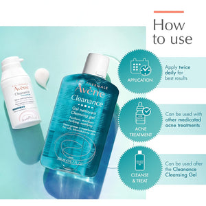 Avene Cleanance Concentrate Blemish Control Serum, clarifying water-gel, fragrance and silicone free, For acne-prone skin, airless pump, 1 Fl Oz