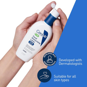 CeraVe PM Facial Moisturizing Lotion, Night Cream with Hyaluronic Acid and Niacinamide, Ultra-Lightweight, Oil-Free Moisturizer for Face, 3 Ounce