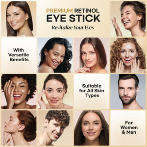 Retinol Eye Stick With Collagen, Hyaluronic Acid For Dark Circle, Wrinkles in 3-4 Weeks, Under Eye Cream Anti Aging, For Puffiness and Bags Reduces Fine Lines