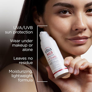 EltaMD UV Daily SPF 40 Face Sunscreen Moisturizer with Zinc Oxide, Daily Face Moisturizer with SPF, Sunscreen, 1.7 oz Pump