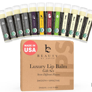 USDA Organic Lip Balm - USA Made with Natural Ingredients, 4 Pack Multi Flavor Lips Moisturizer, Moisturizing Lip Care, Beauty Gifts & Small Birthday Gifts, Moisturizer Chapstick Care for Dry Lips