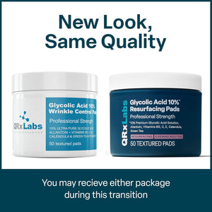 Glycolic Acid 10% Resurfacing Pads for Face & Body with Vitamins B5, C & E, Green Tea, Calendula, Allantoin - Exfoliates Surface Skin and Reduces Appearance of Fine Lines and Wrinkles - Peel Pads