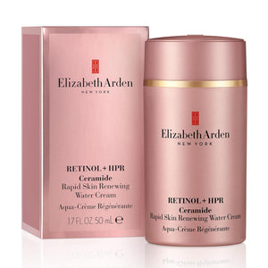 Elizabeth Arden Retinol + HPR Ceramide Rapid Skin Renewing Water Cream Face Moisturizer, Anti-Aging Wrinkle Treatment, Niacinamide, Hyaluronic Acid, Ceramides & Peptides, 1.7 fl oz