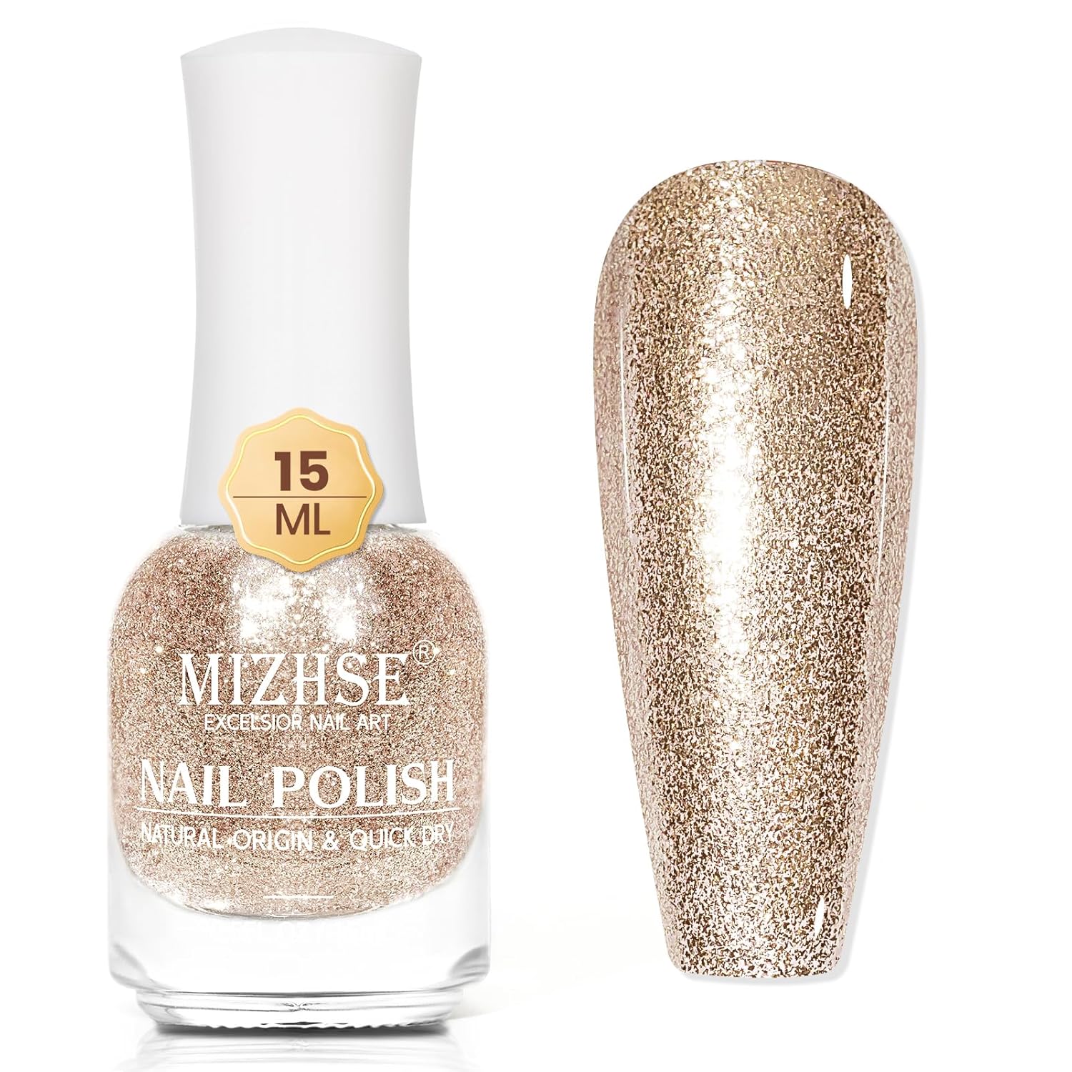 MIZHSE Nail Polish: 15Ml Mermaid Pearl Nail Polish Pink Aurora Effect Nail Polish, Fingernail and Toenail Polish Glossy Long Lasting Nail Polish Trendy DIY at Home Nail Gift Spree