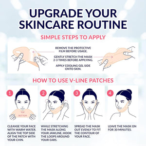 Stylia V-Line Lifting Collagen Face Mask with Hyaluronic Acid & Aloe Vera - Spa Quality Chin Strap - Jawline Shaper Collagen Mask - Face Masks Skincare - Chin Strap for Sleeping - 5PC