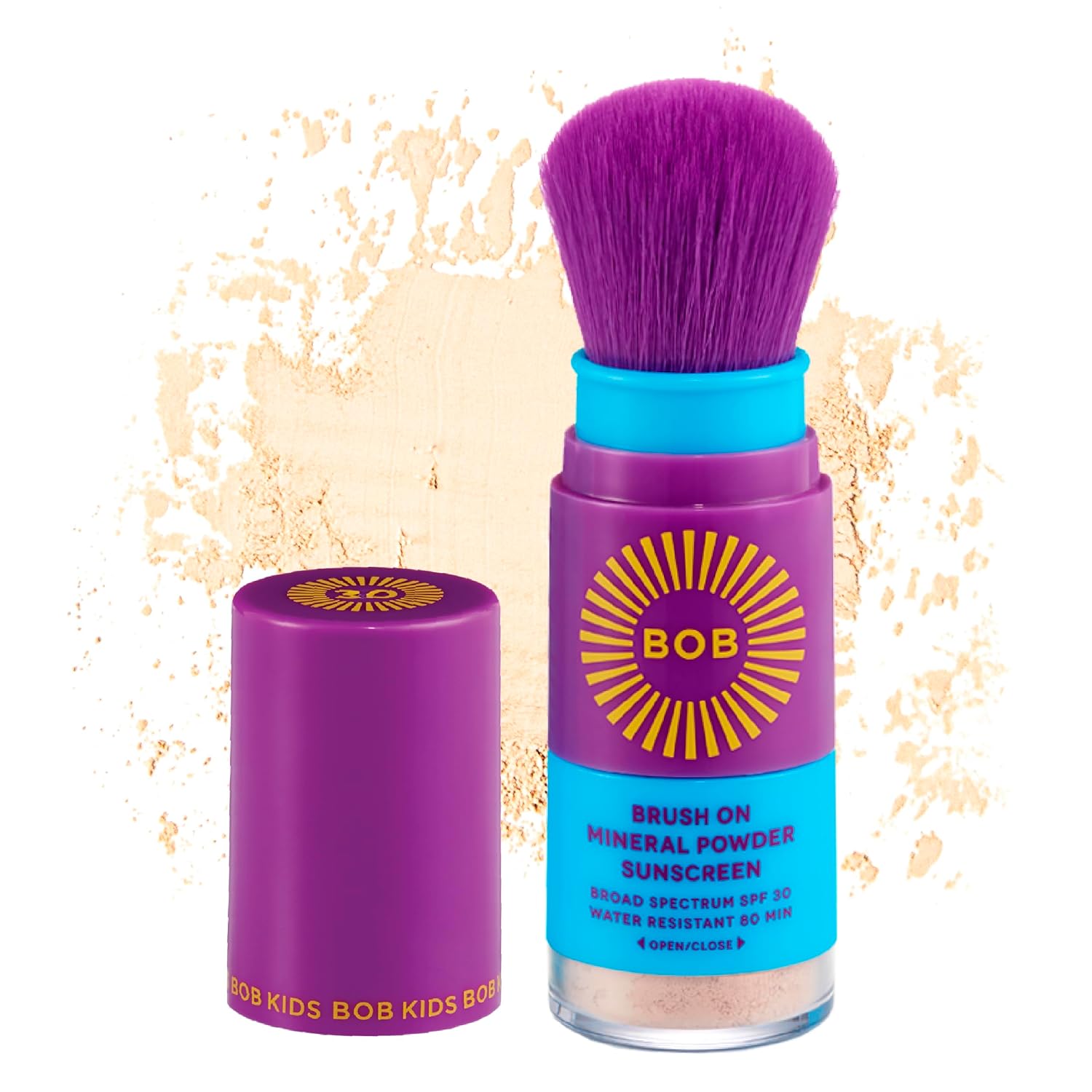 BOB KIDS Duo Pack SPF Sun Protection, SPF 30 Mineral Powder Sunscreen & SPF 40 Kids Sun Protection Balm, Broad Spectrum, Fragrance Free, Water Resistant