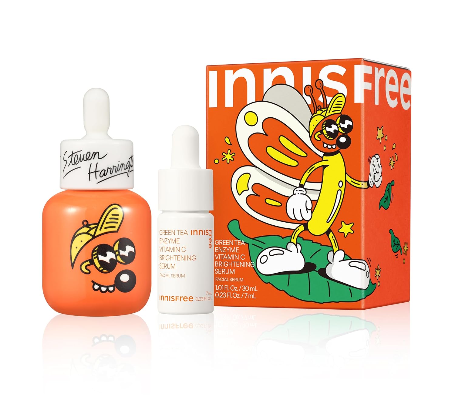 innisfree Green Tea Enzyme Vitamin C Serum for Dark Spot Fading, Korean Face Serum for Glow and Radiance