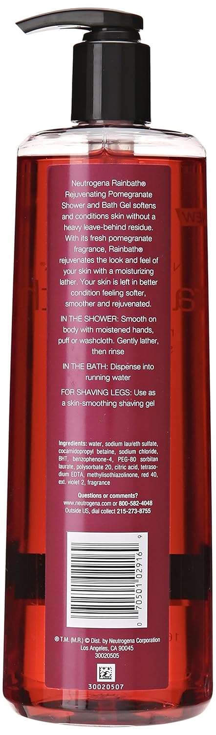 Neutrogena Rainbath Multi-pack of 3, 1 Original Formula, 1 Pomegranate and 1 Pear & Green Tea, 16 fl oz bottles