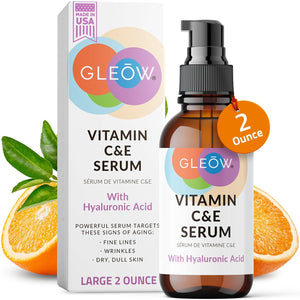Retinol Serum for Face, Vitamin C with Hyaluronic Acid Face Serum for Women and Men, Glow Skin Care Set Targets Appearance of Uneven Skin Tone and Dryness 3x1oz