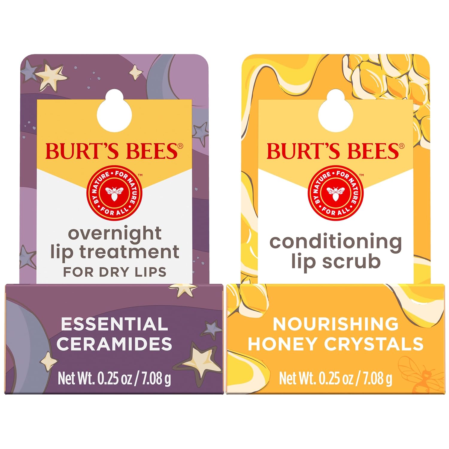 Burt's Bees Lip Mask Set- Overnight Intensive Treatment Revives & Nourishes for All Day Hydration, Passion Fruit & Chamomile, Sweet Mint & Lemon Sorbet