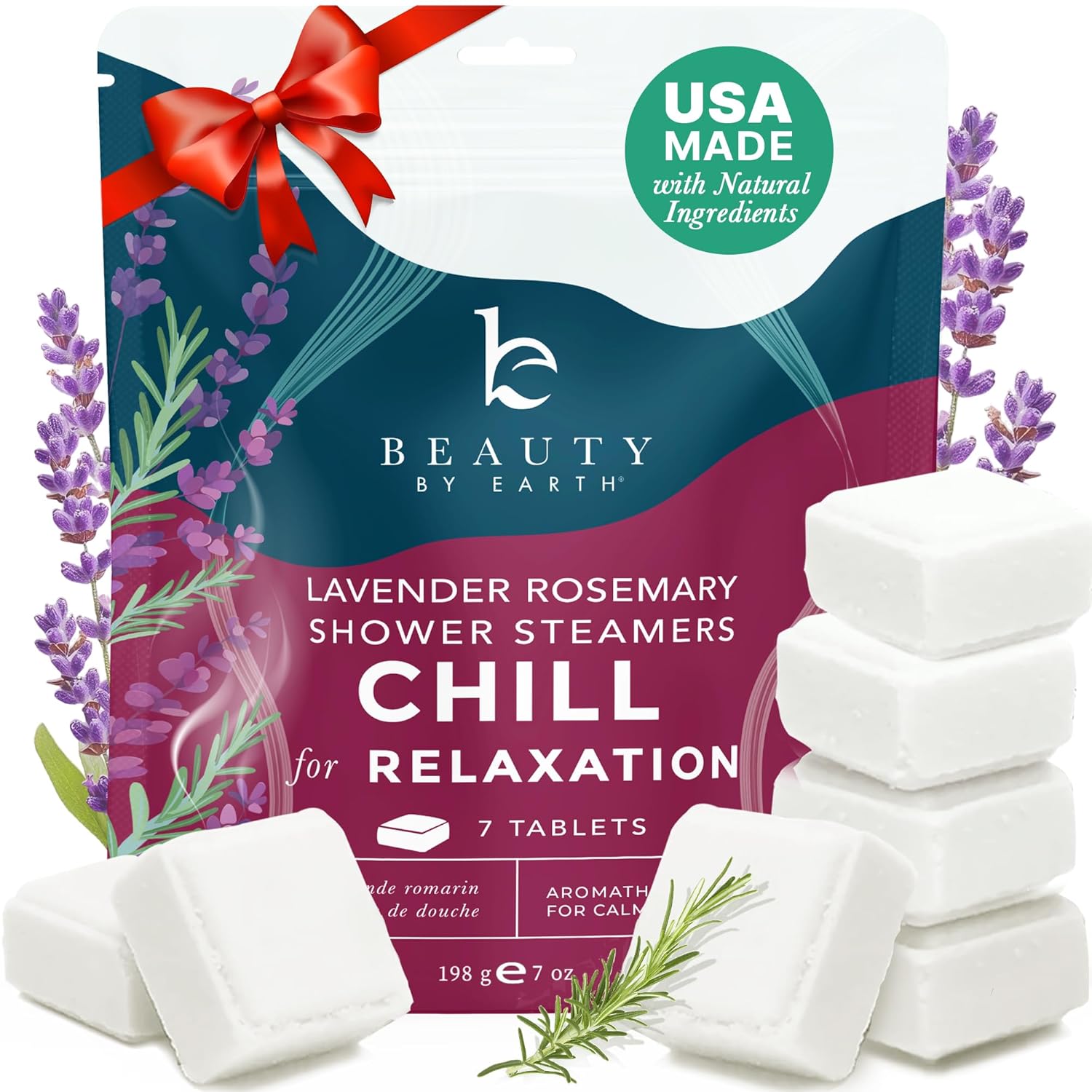 Shower Steamers Aromatherapy - USA Made with Natural Ingredients & Lavender Oil, Large Shower Bombs for Stress Relief, Relaxing Spa Gifts for Women & Men, Luxury New Mom & Nurse Gifts