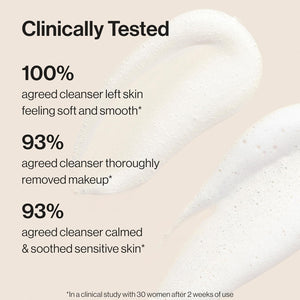 Honest Beauty Sensitive Skin Calming Cream Cleanser – Gentle Hydrating Vegan Cleanser, 4 fl oz