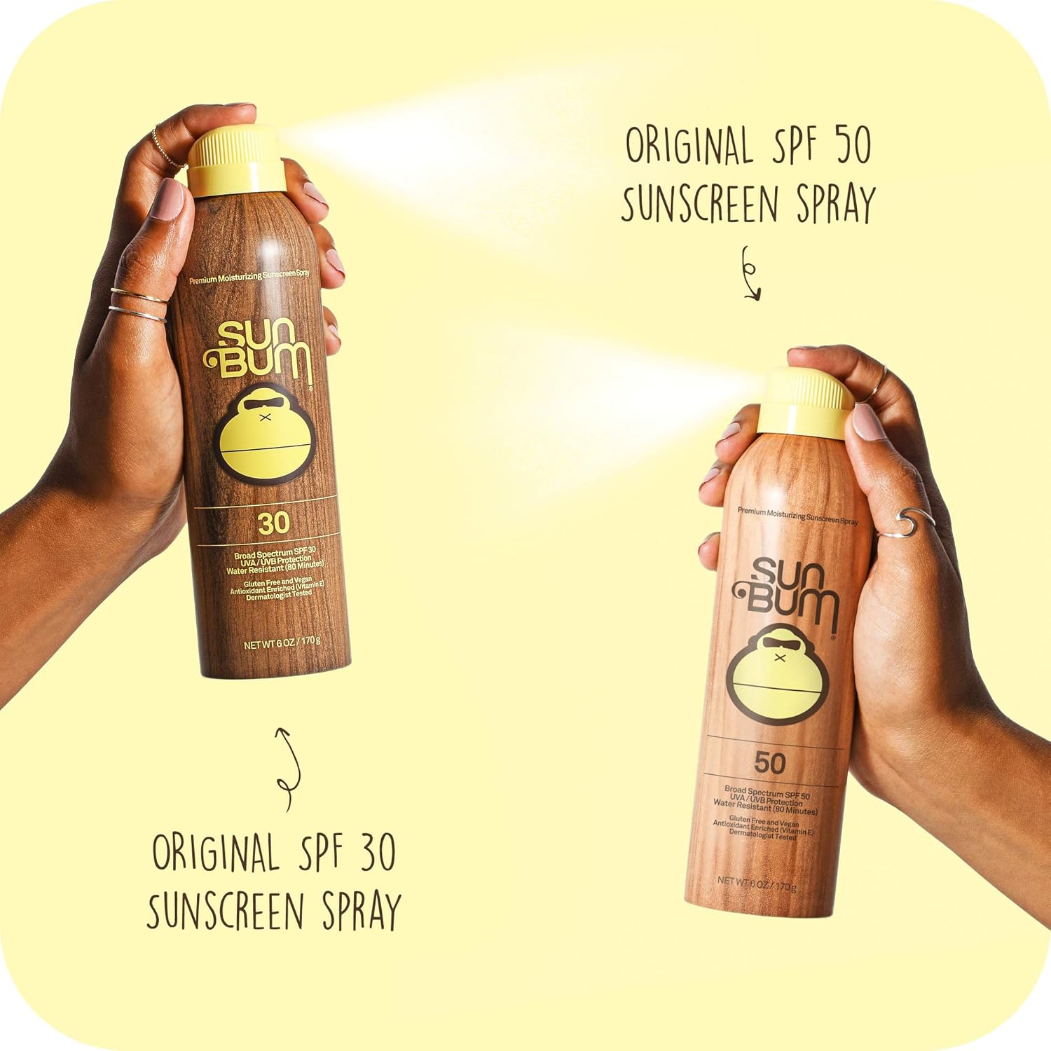 Sun Bum Sun Bum Original Spf 30 and 50 Sunscreen Spray Vegan and Reef Friendly (octinoxate & Oxybenzone Free) Broad Spectrum Moisturizing Uva/uvb Sunscreen With Vitamin E 2 Pack