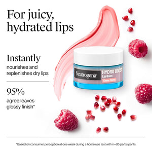 Neutrogena Hydro Boost Hyaluronic Acid Lip Balm, Nourishing Lip balm with Vitamin E Leaves Lips Feeling Hydrated, Sheer Pink Tinted Lip balm with a Sweet Berry Flavor, Sheer Berry, 0.5 oz