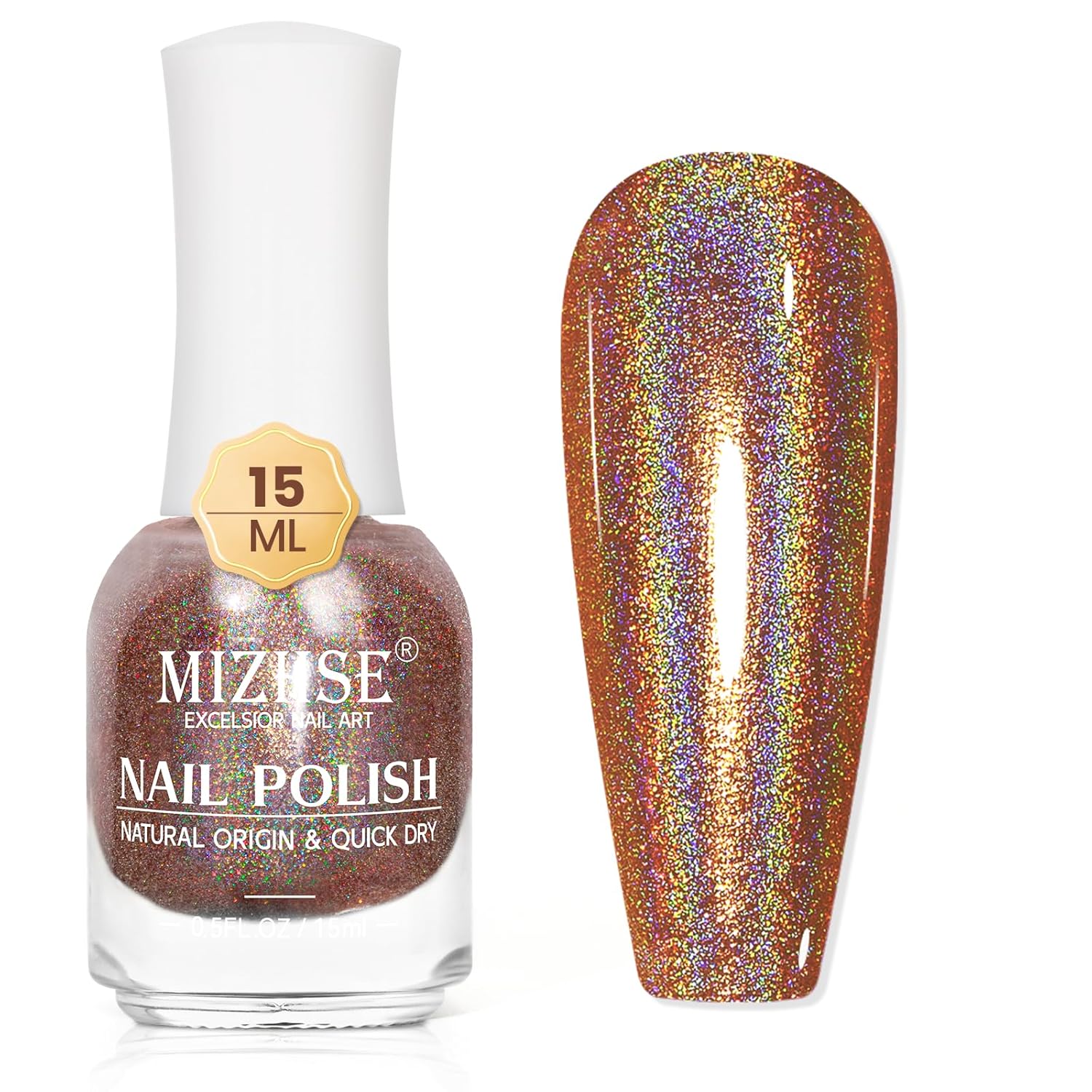 MIZHSE Nail Polish: 15Ml Mermaid Pearl Nail Polish Pink Aurora Effect Nail Polish, Fingernail and Toenail Polish Glossy Long Lasting Nail Polish Trendy DIY at Home Nail Gift Spree